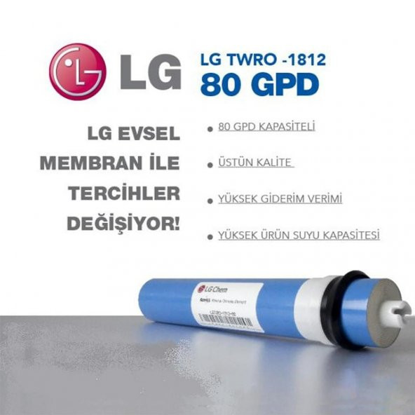 SULOOK SU ARITMA SİSTEMİ LG MEMBRAN 80 GPD  ( 10 ADET )**