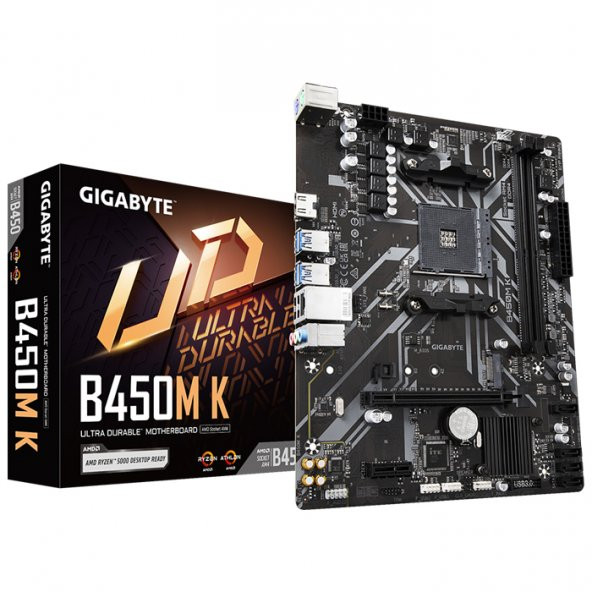 GIGABYTE B450M K AMD B450 DDR4 M2 mATX - 1