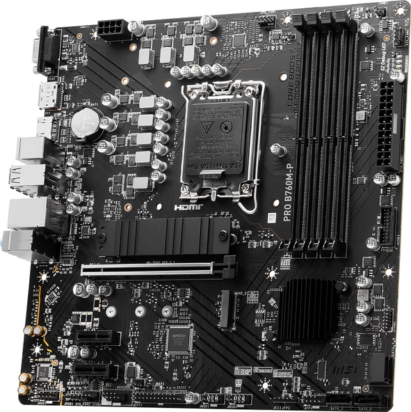 MSI PRO B760M-P DDR5 6800MHz(OC) M.2 HDMI mATX 1700p - 4
