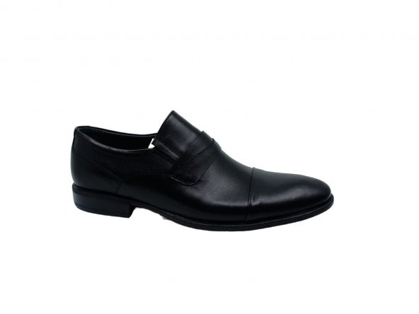 Zerhan 3601 Erkek Siyah Hakiki Deri Klasik Ayakkabı