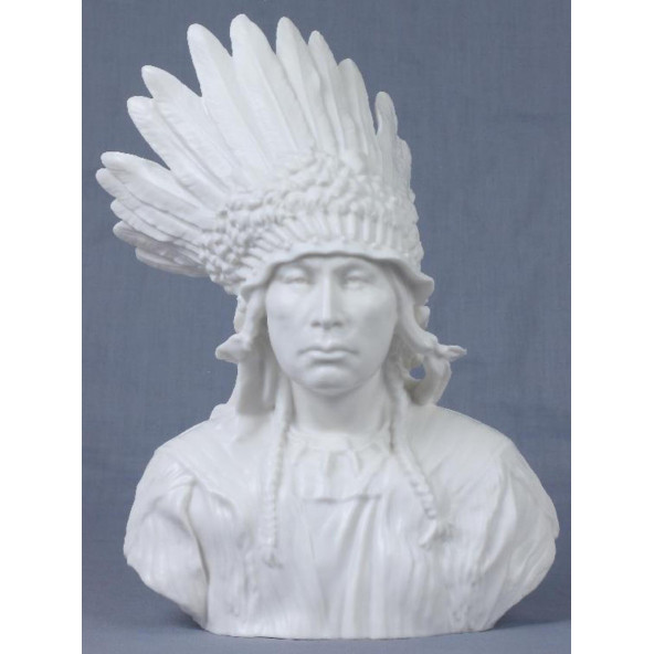 VERONESE BİBLOLAR-Wise Porselen-PORSELEN KIZILDERILI SEF BUST-18,5x10,5x24,5 CM-JCP30047AA ürün görseli