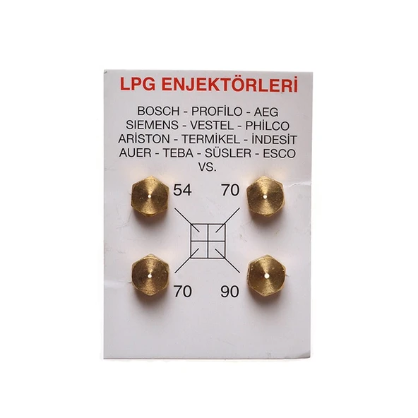 100 ADET LPG OCAK MEMESİ ENJEKTÖR 4LÜ Set arcelık beko uyumlu
