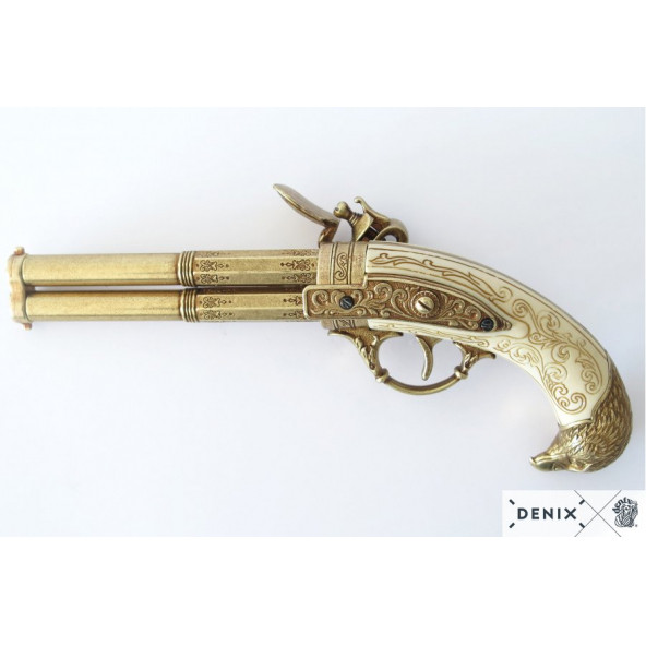 Denix Koleksiyon Grubu-2 NAMLULU TABANCA, FRANSA 18. C-JDNX1305-Orijinalden ilham alan tasarım - Resim 6