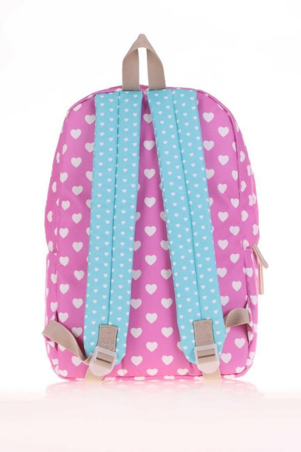 Kaukko Colorful 2 Colors Sırt Çantası Hearts K1487 - 6