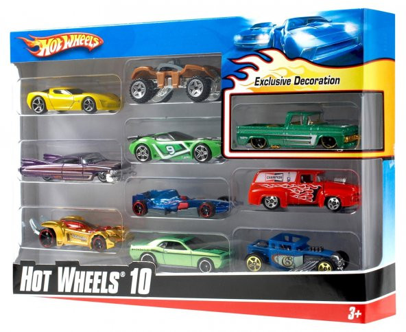 Hot Wheels Onlu Araba Seti 54886 - 4