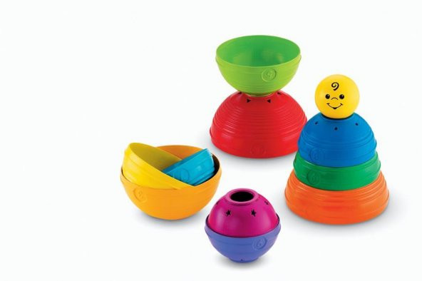 Fisher Price Numaralı Kaplar, İç içe Geçebilir 10  Renkli Kap W4472 - 6