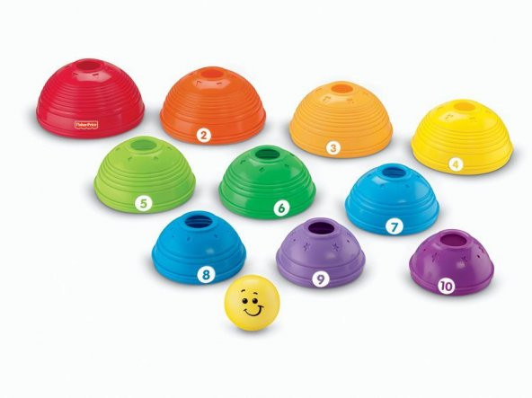 Fisher Price Numaralı Kaplar, İç içe Geçebilir 10  Renkli Kap W4472 - 7