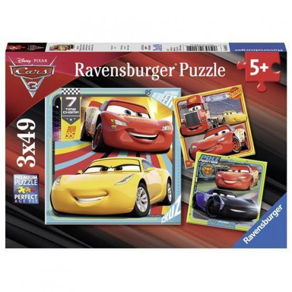 Ravensburger 3x49 Parça Puzzle Walt Disney Cars 3 080151 - 1