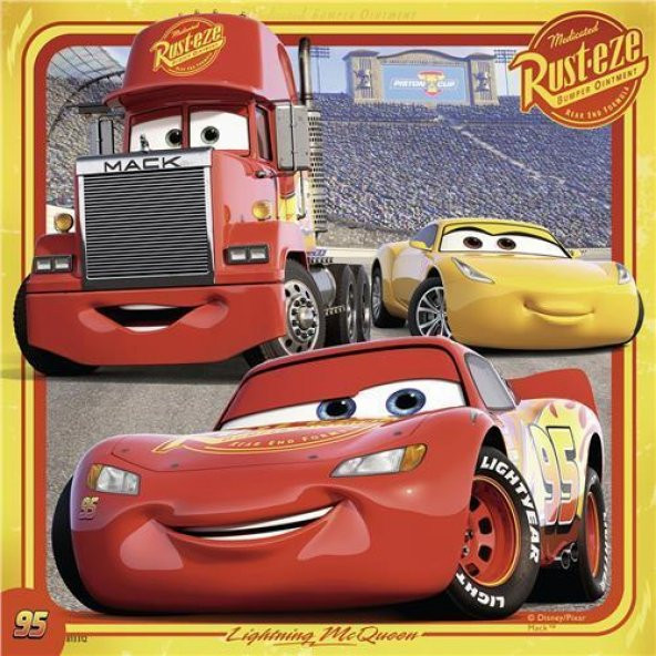 Ravensburger 3x49 Parça Puzzle Walt Disney Cars 3 080151 - 3