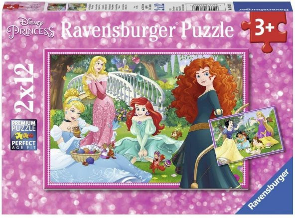 Ravensburger 2x12 Parça Puzzle WD Princess 076208 - 1