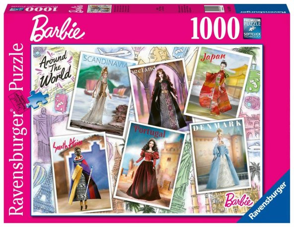 Ravensburger 1000 Parça Puzzle Barbie Ülkeler 165025 - 1