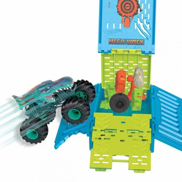 Hot Wheels Monster Trucks 1:24 Mega Wrexin Çarpışma Kafesi HNC29 - 4