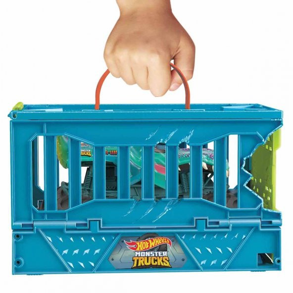 Hot Wheels Monster Trucks 1:24 Mega Wrexin Çarpışma Kafesi HNC29 - 5