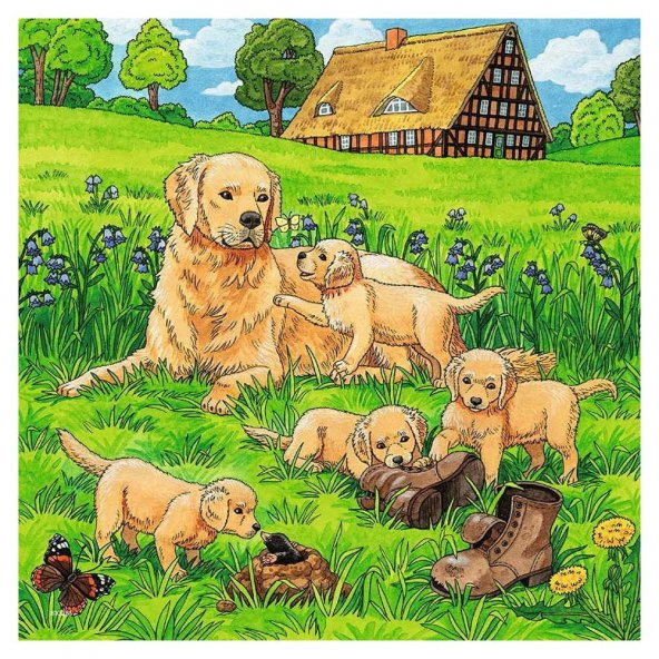 Ravensburger 3x49 Parça Puzzle Tatlı Hayvancıklar  080021 - 2
