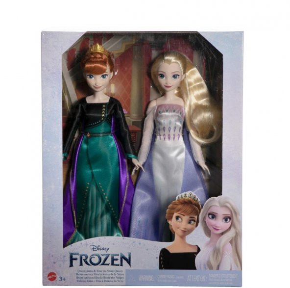 Disney Frozen Karlar Ükesi Prensesleri Anna ve Elsa 2li Paket HMK51 - 5