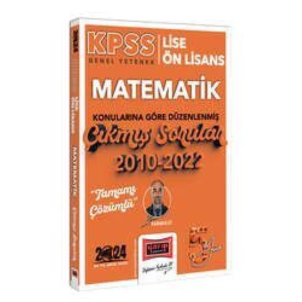 Yargı Yayınları 2024 KPSS Lise Ön Lisans Genel Yetenek Matematik Konularına Göre Düzenlenmiş 2010-2022 Tamamı Çözümlü Çıkmış Sor
