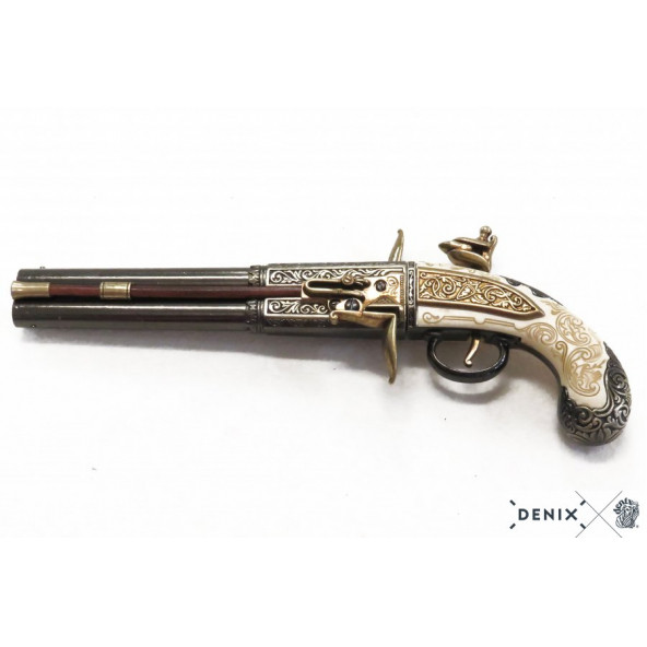 Denix Koleksiyon Grubu-ÇİFT NAMLULU TERS ÇEVİRME TABANCASI, BİRLEŞİK KRALLIK, 1750-JDNX1264 - Resim 4
