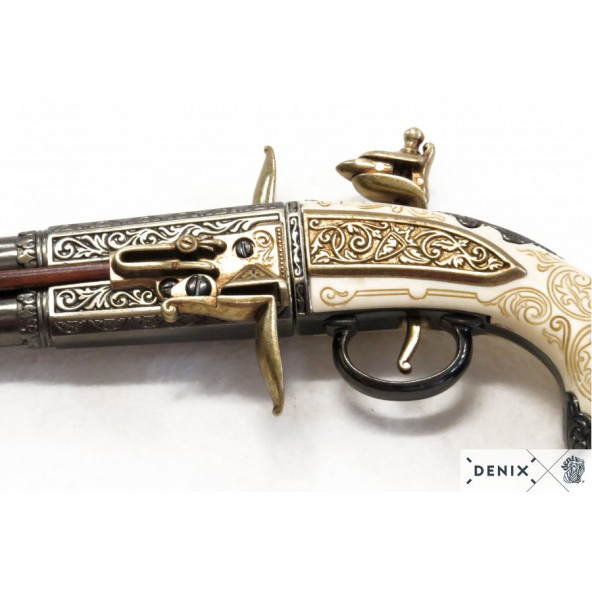 Denix Koleksiyon Grubu-ÇİFT NAMLULU TERS ÇEVİRME TABANCASI, BİRLEŞİK KRALLIK, 1750-JDNX1264 - Resim 5