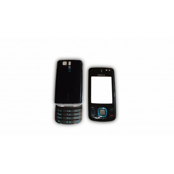 Nokia 6600s Kapak Nokia 6600s uyumlu Siyah ön Kapak Arka Kapak ve Tuş Takımı