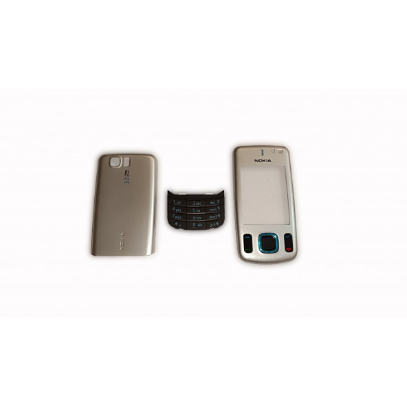 Nokia 6600s Kapak Nokia 6600s uyumlu Gri ön Kapak Arka Kapak ve Tuş Takımı