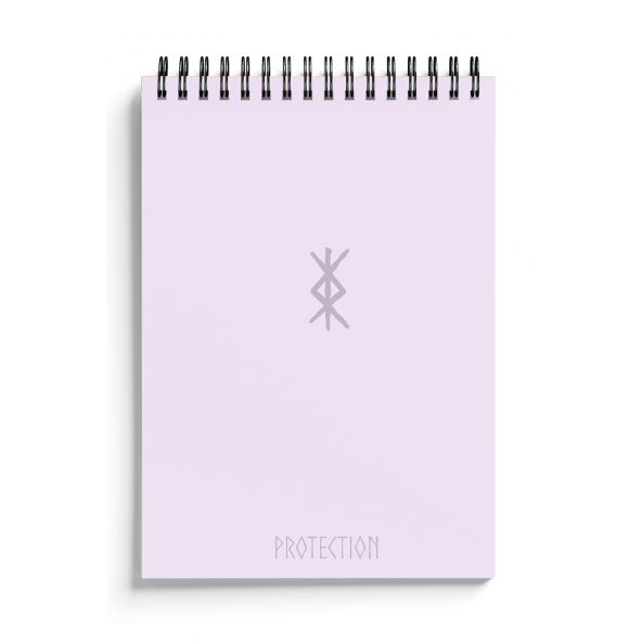 Bind Runes Protection Karton Kapak Spiralli Çizgisiz Not Defter Seti Cep Notebook Sketchbook