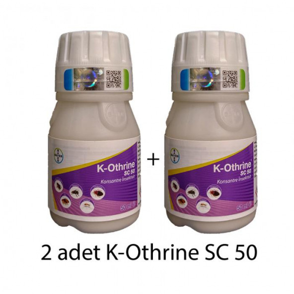 2ADET Bayer K-othrine Sc50 50ml Küçük Boy Haşere Sinek Böcek İlacı Kokusuz