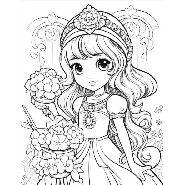 Kızlar İçin Prenses Boyama Kitap Seti (4 Kitap) - 5