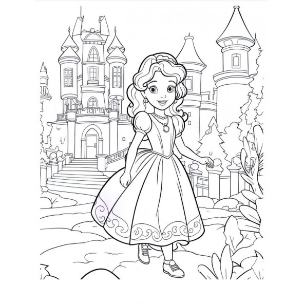 Kızlar İçin Prenses Boyama Kitap Seti (4 Kitap) - 7