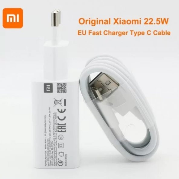 Orjinal Xiaomi Mi 9 Type-C Turbo Data Kablo ve MDY11EF Hızlı Şarj cihazı