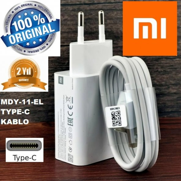 Orjinal Xiaomi Mi 9T Pro Type-C Turbo Data Kablo ve MDY11EF Hızlı Şarj cihazı