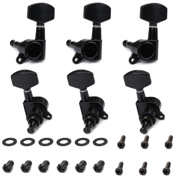 Fluid MHA10B Akustik Gitar Burgusu 3+3 Set + Vida Somun Pul - 2