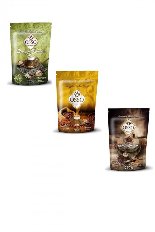 OSSO KAHVE  3  LÜ SET (OSMANLI-DİBEK-MENENGİÇ) - 2