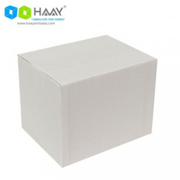 Haay Ambalaj 28x18x18cm Tek Oluklu - Beyaz (10 Adet)