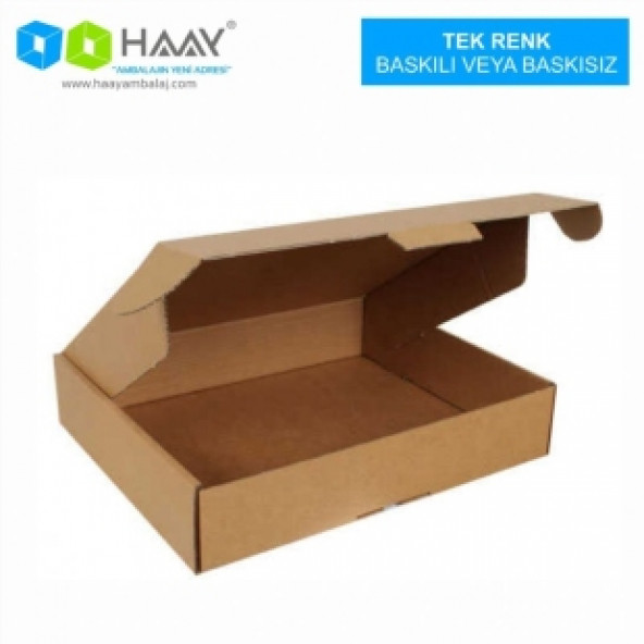 HAAY AMBALAJ 39x22x8 Cm Kraft Çift Oluklu Kutu 10 ADET