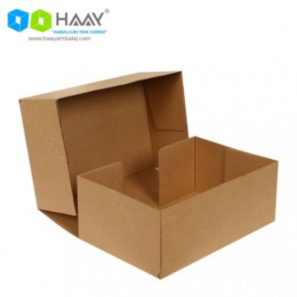HAAY AMBALAJ 34x26x18 Cm Kraft Kapaklı Kutu (4 Nokta) 10 ADET - 3