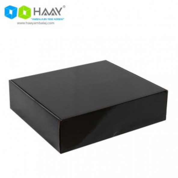 HAAY AMBALAJ 29x25,4x8 Cm Siyah Kapaklı Kutu 10 ADET