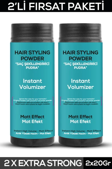 Fontenay Saç Şekillendirici Pudra Toz Wax Matt Effect Mavi 20gr X2 + 400ml Saç Spreyİ 3'Lü Set 2 - 3