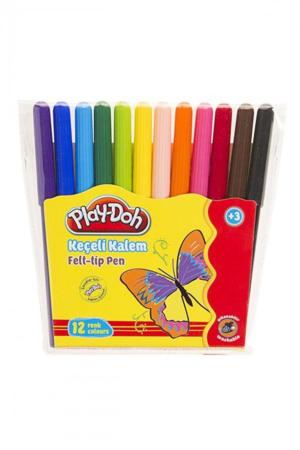 yıkanabilir keçeli kalem 12 renk