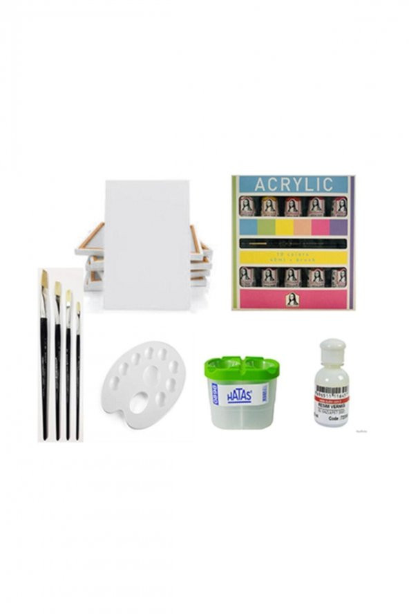 Mona Lisa Akrilik Boya 35x50 Tuval Seti 10 X 40ml  canlı renkler - 1