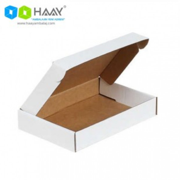 HAAY AMBALAJ 18x12x3 Cm Beyaz Kilitli Kapaklı Kutu (100 ADET) - 3