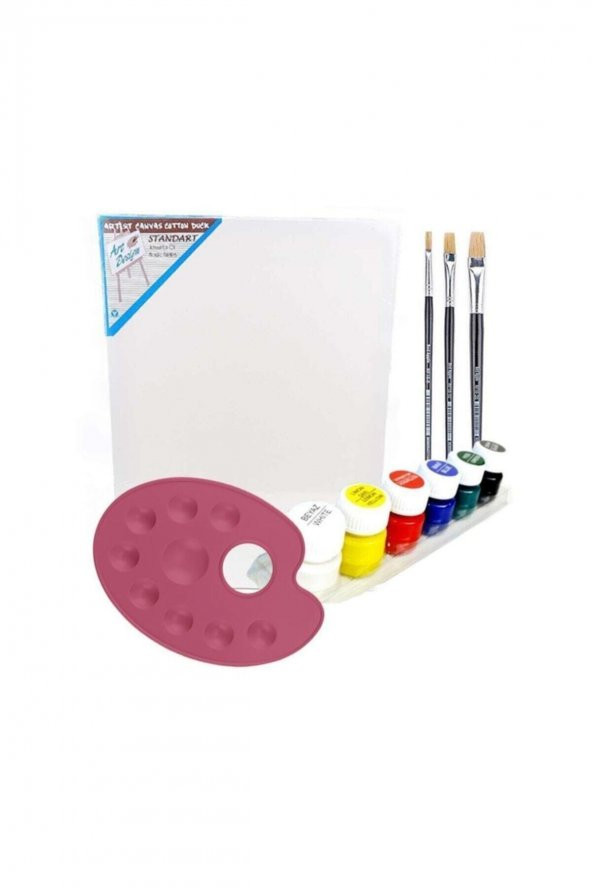 akrilik boya başlangıç seti 25x35 tuval ürün görseli 1