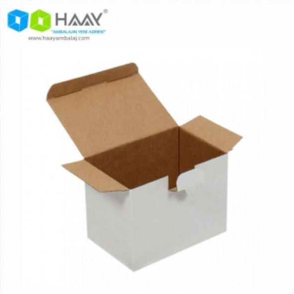 HAAY AMBALAJ 15x10x11 Cm Beyaz Kilitli Kapaklı Kutu (50 ADET)