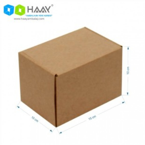 HAAY AMBALAJ 15x10x10 Cm Kraft Kilitli Kutu (25 ADET)