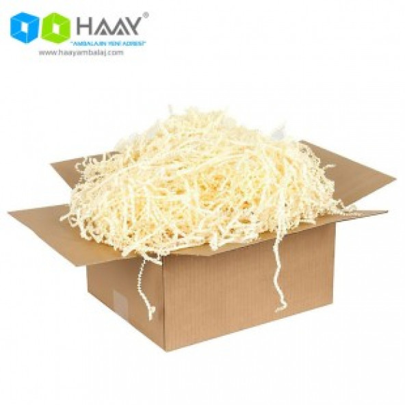 HAAY AMBALAJ  Zikzak Kırpık Kağıt Dolgu Malzemesi - Krem (250gr)
