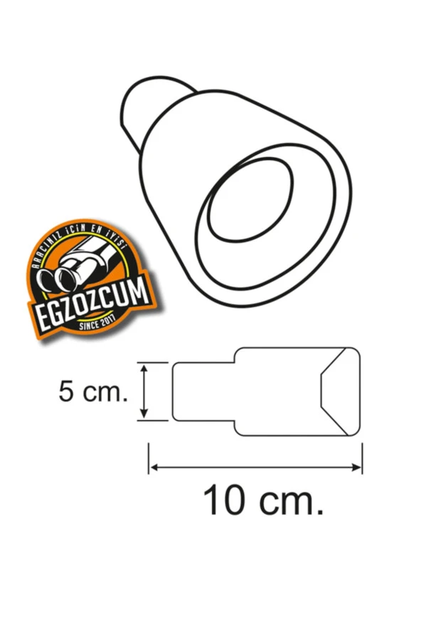 50 mm. Motosiklet (motorsiklet) minik nikelaj SESLİ egzoz eksoz ucu - Resim 5