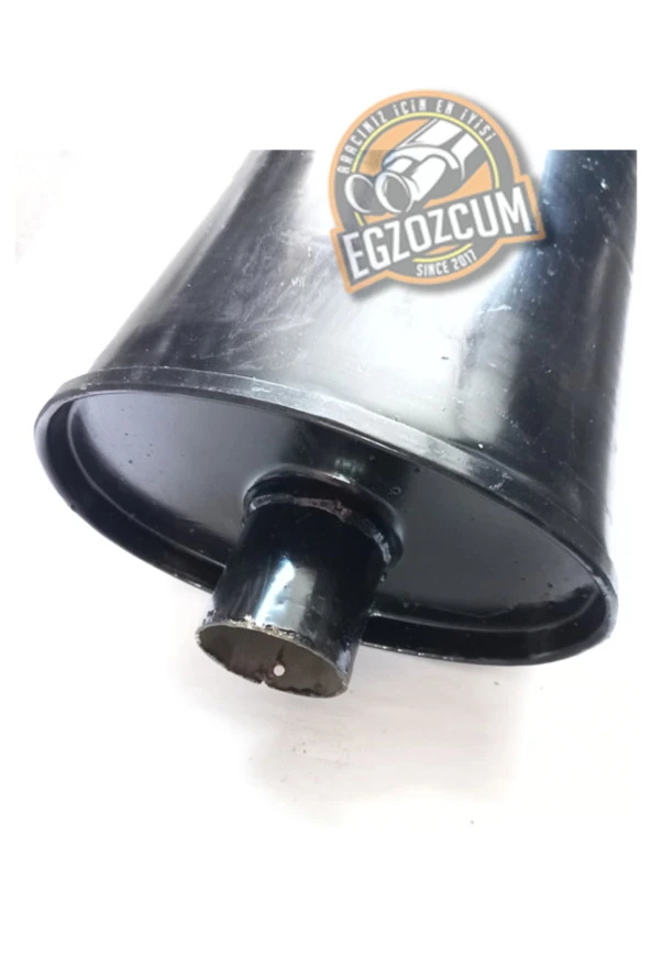 50 mm. Uyumlu Çiftli Yuvarlak Krom sessiz Egzoz eksoz Çıkışı - Resim 4