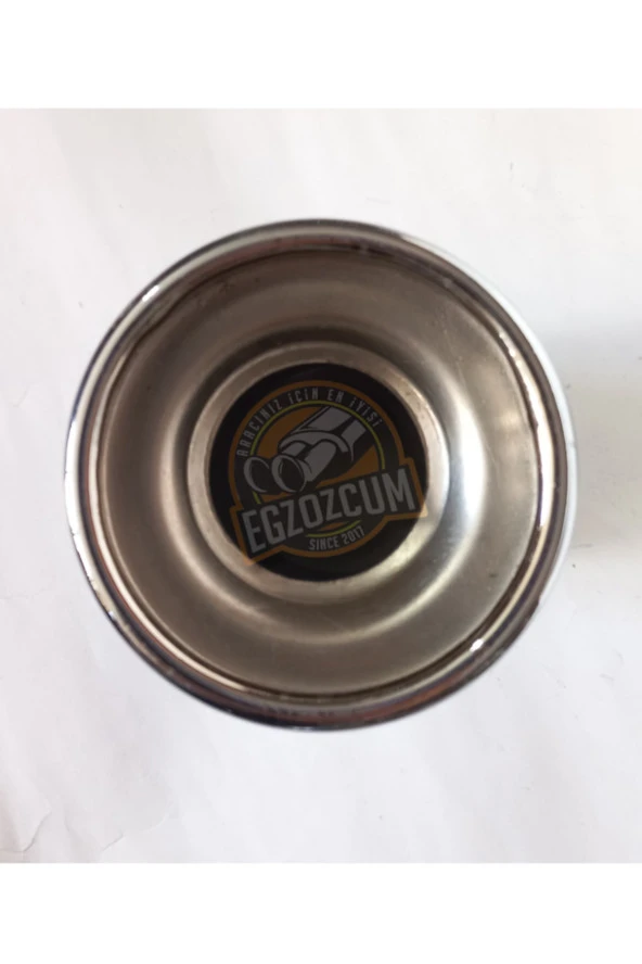 50 mm. Motosiklet (motorsiklet) minik nikelaj SESLİ egzoz eksoz ucu - Resim 3