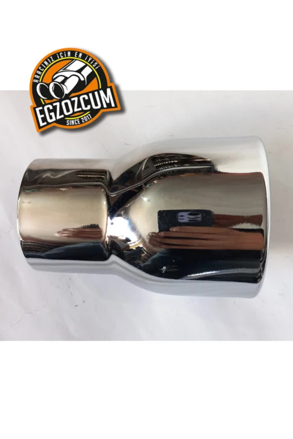 50 mm. Motosiklet (motorsiklet) minik nikelaj SESLİ egzoz eksoz ucu - Resim 4