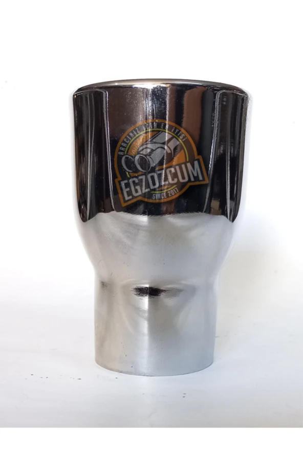 50 mm. Motosiklet (motorsiklet) minik nikelaj SESLİ egzoz eksoz ucu - Resim 2