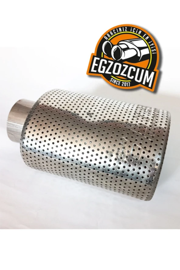 Krom Delikli Oval Içi Dolu Sessiz Egzoz Eksoz Ucu - Resim 2